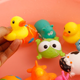 5-6-7-8-9个月宝宝洗澡玩具0-1岁婴儿捏捏叫喷水戏水小黄鸭子动物