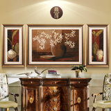 尚尚木莲 欧式美式客厅沙发背景墙装饰画 三联画组合壁画挂画