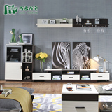 现代简约客厅家具伸缩电视柜茶几组合墙套装大小户型组装储物地柜