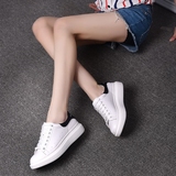 小白鞋女松糕厚底球鞋白色系带板鞋韩版潮运动鞋休闲鞋单鞋女鞋子