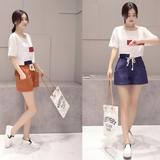 短裤套装女2016夏季新款韩版休闲宽松大码棉麻短袖上衣时尚两件套