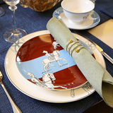 欧式美式样板间西餐餐具套装 餐桌装饰摆件家居软装骑士西餐具