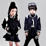 韩国童装14秋冬款儿童夹克外套男童女童短款太空棉加厚棒球服外套