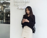 DOLLY韩国进口█moco/纯色A字型韩版短裙█3色25997