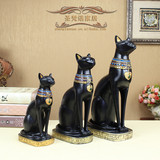 可爱动物小摆件埃及猫神创意树脂工艺品房间家居装饰品桌面摆设品