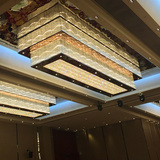 大型工程酒店宴会厅过道大堂水晶吸顶吊灯售楼处部沙盆区客厅灯