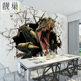 靓巢3D立体个性恐龙犀牛无缝大型壁画动物墙纸餐厅主题馆ktv壁纸