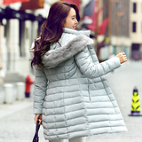 香港IT代购2015冬装新款新品 韩版女装时尚保暖中长款连帽羽绒服
