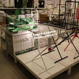 4.5温馨宜家IKEA穆利格晾衣架落地式晒衣架折叠衣物晾晒架多色