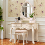 欧式梳妆台卧室简约现代小户型迷你白色化妆桌实木烤漆化妆台宜家