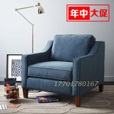 特价日式新古典沙发宜家三人样板房沙发美式复古沙发双虎家私家具
