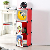 【天天特价】组合简易衣柜拆装儿童卡通收纳柜玩具储物整理柜衣橱