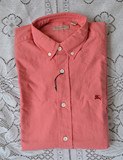 英国代购 BURBERRY 男士玫粉色长袖衬衫 胸口马标  新款