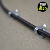 日本km 大号合金可弯曲电线固定夹 插座电源线音响线整理粘贴线卡