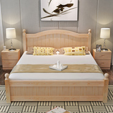 欧式实木床1.51.8米实木床松木儿童床1米单人床1.2米简易木床