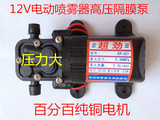 12v水泵 电动喷雾器隔膜泵微型洗车泵家用220v 高压自吸泵包邮