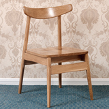 森岳家具 实木白橡木原木 餐椅子 日式RS302-3 原木色 实木餐椅