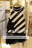 皇冠FivePlus5+专柜正品代购2016夏黑白条纹连衣裙2HM2085590 6B