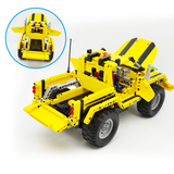 双鹰大黄蜂皮卡积木遥控车 拼装模型车变形车 儿童益智DIY玩具车