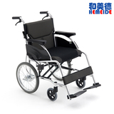 三贵MIKI轮椅MCS-43JL法拉利铝合金老人手推车双层坐垫老年人轮椅