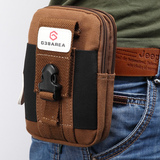 运动男士手机腰包帆布挂包零钱包穿皮带多功能三星5.5寸手机包