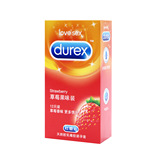 杜蕾斯草莓味避孕套12只装超薄型持久装防早泄情趣成人安全套