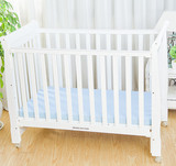 实木欧式白色婴儿床多功能床宝宝床沙发床可变书桌送门栏活动护栏