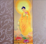 地藏王菩萨金身佛像画 护法画像 画卷轴画 佛教用品装饰挂画