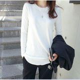 2016春季新韩国代购正品女装韩版纯色纯棉质舒适打底长袖T恤现货