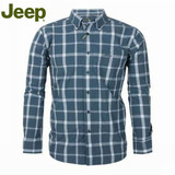 JEEP/吉普专柜正品男装 全棉格子男士长袖衬衫 衬衣欧版JW12WH016