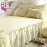全棉韩式公主花边床裙单件1.5/1.8米床单床罩大靠垫背枕套保护套