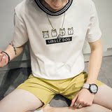 男士夏季青少年短袖t恤休闲韩版学生夏天韩版衣服体恤夏季男装潮