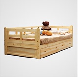 实木沙发床 小户型多功能单人双人1米 1.2米坐卧两用沙发实木床