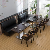 咖啡厅桌椅 创意混搭拼色复古工业风西餐厅 特色餐馆主题餐厅桌椅