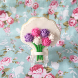手工定制翻糖饼干DIY创意饼干婴儿伴手礼婚礼甜品台茶歇定制-花束