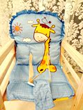 儿童宝宝实木餐椅套垫子连体椅子套棉垫通用型纯棉坐垫子靠背套婴