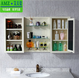 特价浴室柜镜柜美式乡村橡木实木卫生间镜子收纳柜置物架镜箱定制
