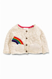 NEXT正品代购女童米色彩虹图案套头针织衫套头衫棉线衣服400-797