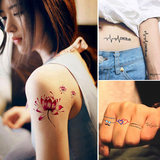 包邮15张套装 韩国纹身贴纸男女通用情侣防水手臂纹身贴性感创意