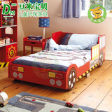 豆米宝贝儿童家具儿童床单人床护栏床 红色消防车床卡通床包邮