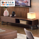 奢华世家 北欧简易实木电视柜现代简约小户型 美式客厅电视柜