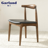 加兰纯实木餐椅日式水曲柳黑胡桃木色椅子现代简约软包椅餐厅家具
