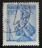 奥地利信销邮票 1948年 普邮 传统服装 34-24
