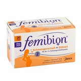 [直邮]德国Femibion400孕妇叶酸2段+DHA维生素孕13周起30天量无碘