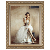 欧式实木相框 1000拼图框18 24 30 36寸婚纱照相框挂墙 画框定做