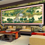 十字绣新款客厅大幅清明上河图全景2米3米6米22米精准印花古绢版