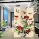 隔断时尚客厅中式现代简欧式折屏热卖屏风牡丹 富贵鱼--20款图案
