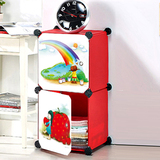 简易宜家组合创意收纳柜DIY特价防尘组装衣柜玩具整理储物收纳柜