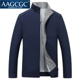 AAGCGC 男士冬季新品薄款夹克商务休闲中年韩版立领外套6315