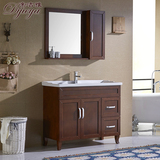新款现代简约中式浴室柜落地实木卫生间洗漱台组合卫浴柜DX32